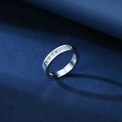 Handmade Princess Cut 925 silver Wedding Bands