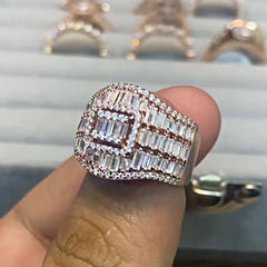 Small Diamonds Sterling Silver Wedding Bands