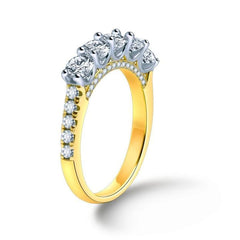 Elegant Round Cut Sterling Silver Wedding Bands