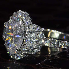 Gorgeous Oval Cut Sterling Silver Engagement Rings