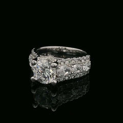 Elegant Round Cut Sterling Silver Engagement Rings