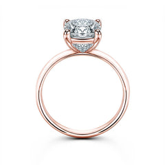 Simplicity Cushion Cut Sterling Silver Engagement Rings
