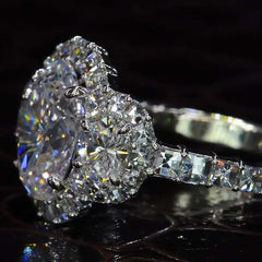 Gorgeous Oval Cut Sterling Silver Engagement Rings