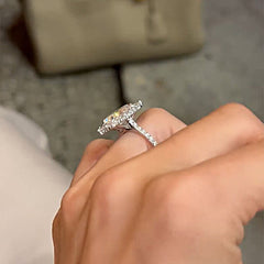 Fine Oval Cut Sterling Silver Halo Engagement Rings