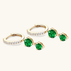 Light Luxury Niche Emerald Earrings for Women