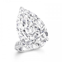 Gorgeous Pear Cut Sterling Silver Wedding Rings