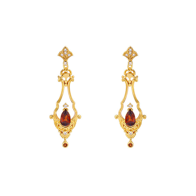 Sterling Silver Water Drop Long Swing Earrings for Women