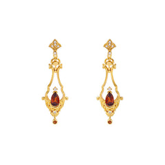 Sterling Silver Water Drop Long Swing Earrings for Women
