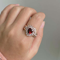 Halo Sterling Silver Heart Cut Engagement Rings