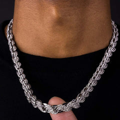 Men's Iced Rope Chain 9mm Width