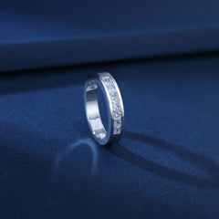 Handmade Princess Cut 925 silver Wedding Bands