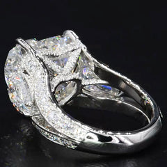 Luxurious Sterling Silver Heart Cut Engagement Rings