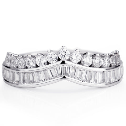 Pavlia Crown 925 Silver Engagement Band Ring