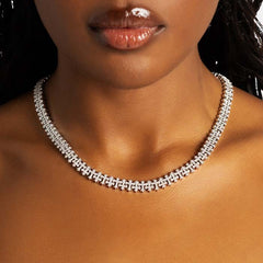 Iced Cross Pattern Chain