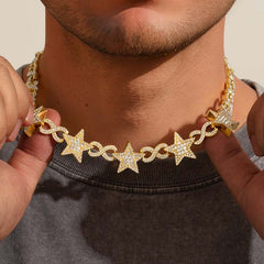 Sparkling Stars Infinity Link Necklace
