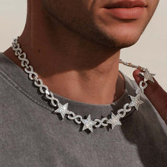 Sparkling Stars Infinity Link Necklace