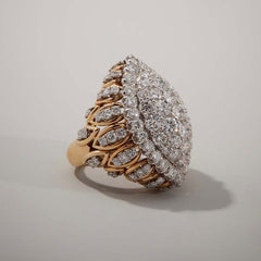 Luxurious Round Cut Yellow Gold Wedding Bands