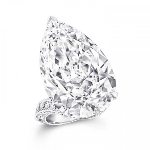 Gorgeous 4 CT Pear Cut Twist Sterling Silver Promise Rings