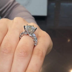 4 CT Round Cut Simplicity Classic Six Prong Engagement Rings