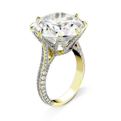 Brilliant Round Cut Sterling Silver Wedding Rings