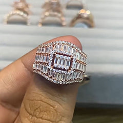 Small Diamonds Sterling Silver Wedding Bands