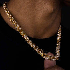 Men's Iced Rope Chain 9mm Width