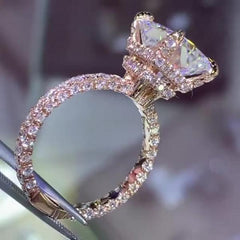 Dazzling Radiant Cut Sterling Silver Engagement Rings