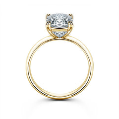 Simplicity Cushion Cut Sterling Silver Engagement Rings