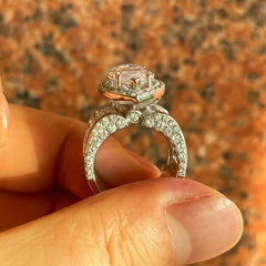 Brilliant Marquise Cut Sterling Silver Engagement Rings