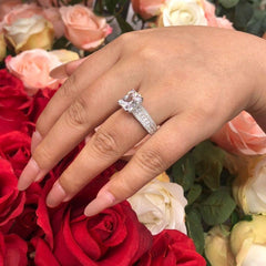 Luxurious Radiant Cut Sterling Silver Engagement Rings