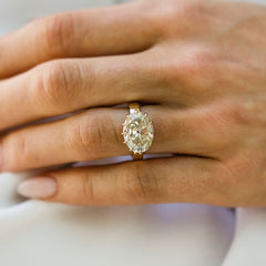 Simple Solitaire Diamond Sterling Silver Engagement Rings