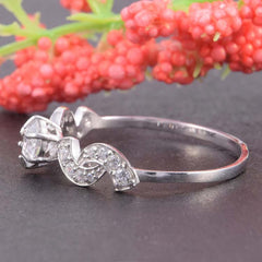 Handmade 1 CT Gorgeous Round Cut Stackable Wedding Set