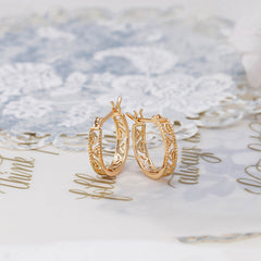 French Style Niche Gentle Style Silver Hollow Earrings