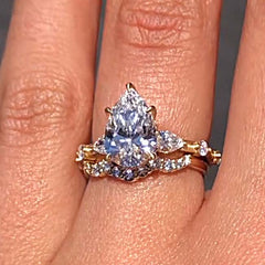 Simplicity Pear Cut Sterling Silver Vintage Engagement Rings