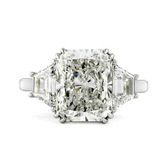 Gorgeous Radiant Cut Sterling Silver Wedding Rings