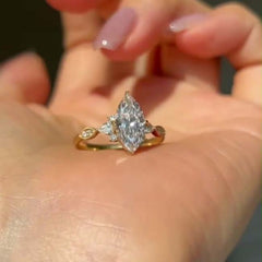 Vintage Elegant Marquise Cut Engagement Rings