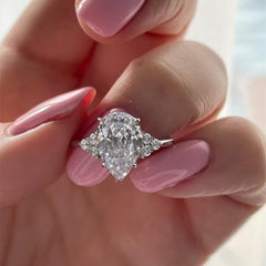 Simplicity Pear Cut Sterling Silver Vintage Engagement Rings