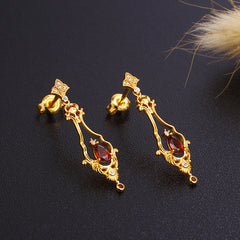Sterling Silver Water Drop Long Swing Earrings for Women