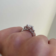 Gorgeous Cushion Cut Sterling Silver Engagement Rings