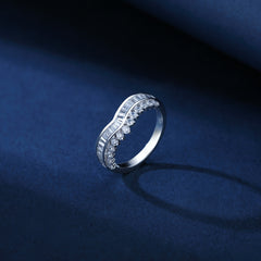 Crown 925 Silver Engagement Band Rings