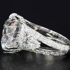 Luxurious Sterling Silver Heart Cut Engagement Rings