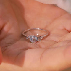 Simplicity Round Cut Sterling Silver Wedding rings