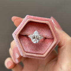 Simplicity Pear Cut Sterling Silver Vintage Engagement Rings