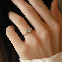 Simplicity Round Cut Sterling Silver Wedding rings