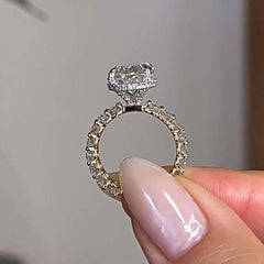 Fashion Oval Cut Sterling Silver Engagement Rings