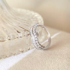 Crown 925 Silver Engagement Band Rings