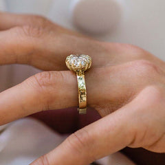Simple Solitaire Diamond Sterling Silver Engagement Rings