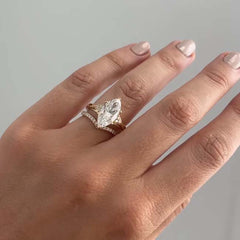 Simplicity Marquise Cut Yellow Gold Vintage Engagement Rings