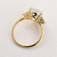 Simplicity Pear Cut Sterling Silver Vintage Engagement Rings