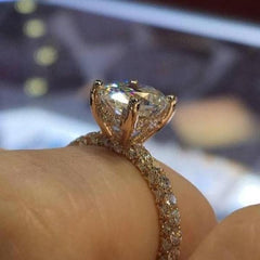 Simplicity Oval Cut Rose Gold Wedding Sets